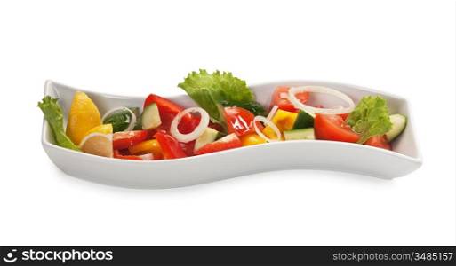 Vegetable Salad isolated on white background