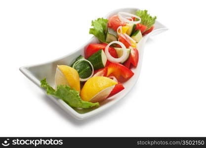Vegetable Salad isolated on white background