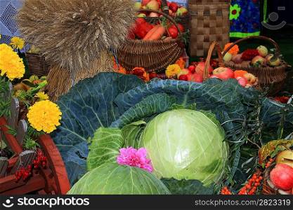 vegetable set on rural market