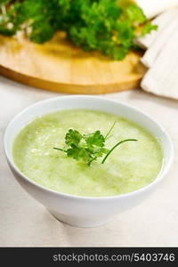 vegetable soup with parsley