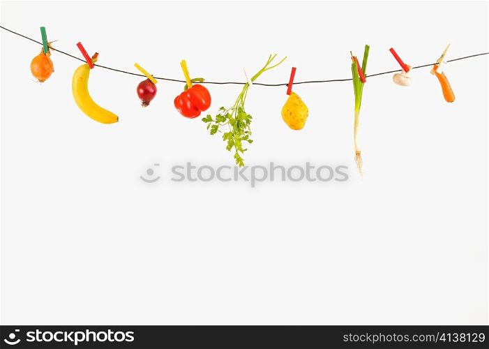 Vegetables and Fruits Hanging
