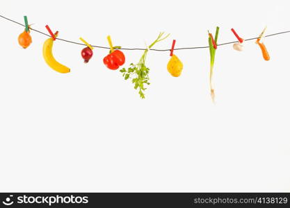 Vegetables and Fruits Hanging