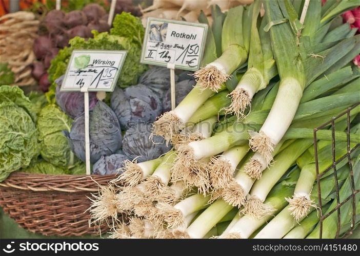 vegetables at a farmer market. variety of vegetables