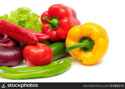 vegetables isolated on a white