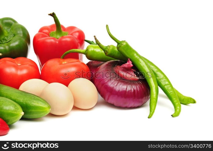 vegetables isolated on a white background