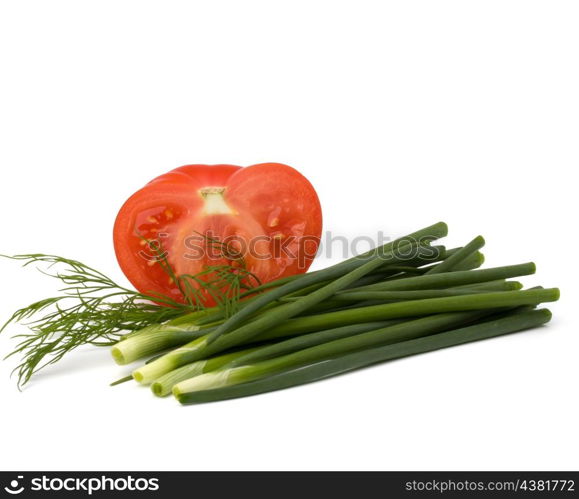 vegetables isolated on white background