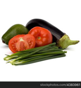 vegetables isolated on white background