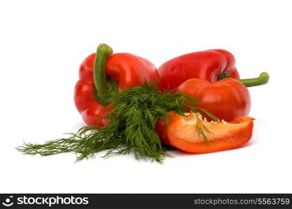 vegetables isolated on white background close up