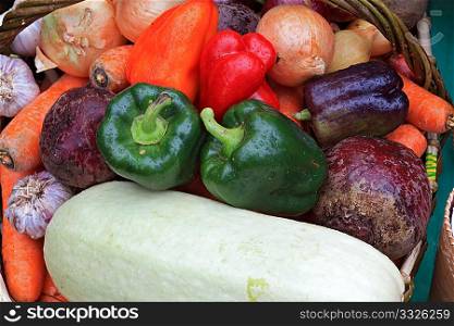 vegetables on rural market