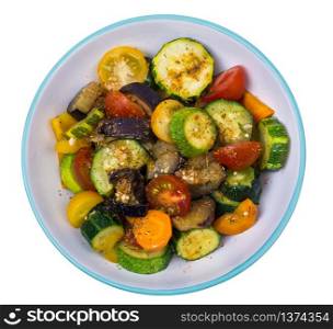 Vegetarian food: grilled vegetables. Studio Photo. Vegetarian food: grilled vegetables