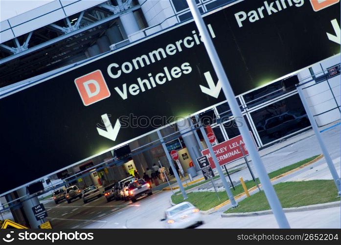 Vehicle parking at airport terminal