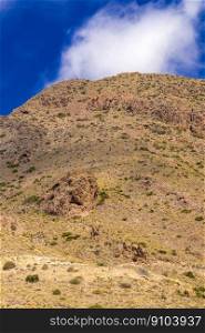 Vela Blanca Volcanic Dome, Cabo de Gata-Nijar Natural Park, UNESCO Biosphere Reserve, Hot Desert Climate Region, Almeria, Andalucia, Spain, Europe. Vela Blanca Volcanic Dome, Cabo de Gata-Nijar Natural Park,  Spain 