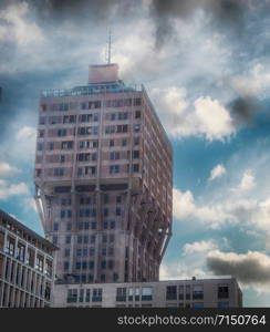 velasca tower in Milan, built in 1958