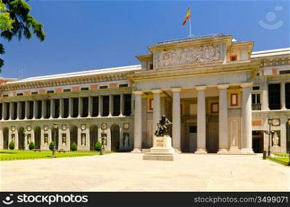 Velasquez monument near Prado museum at sunny day at Madrid, Spain