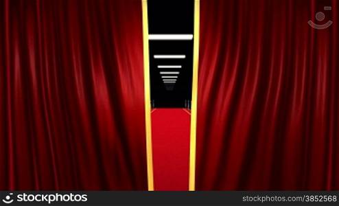 Velvet theater curtains and red carpet,Alpha included