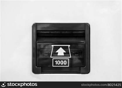 vending Machine banknote insert space
