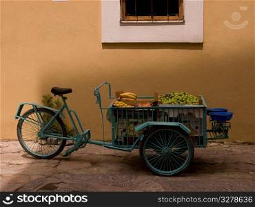 Vendors bicycle cart in Kusadasi Turkey