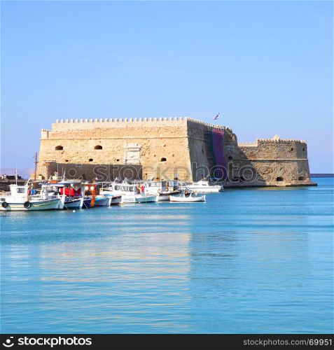 Venetian Fortress in Heraklion, Crete Island, Greece
