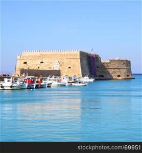 Venetian Fortress in Heraklion, Crete Island, Greece