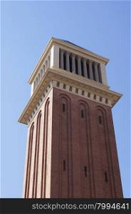 Venetian tower at Espanya square in Barcelona