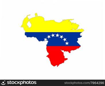 venezuela flag map