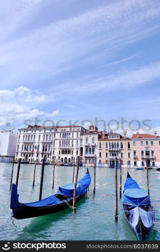 venice, beautiful romantic italian city on sea with great canal and gondolas