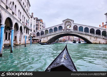 venice, beautiful romantic italian city on sea with great canal and gondolas