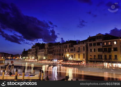 venice, beautiful romantic italian city on sea with great canal and gondolas