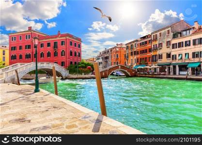 Venice canals, medieval bridges, beautiful view of Italy.. Venice canals, medieval bridges, beautiful view of Italy