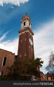Venice city italy Bell Tower of Santi Apostoli Church landmark architecture detail