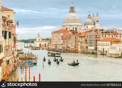 Venice. Grand Canal.. View of the Grand Canal from the Bridge Academy. Venice. Italy.