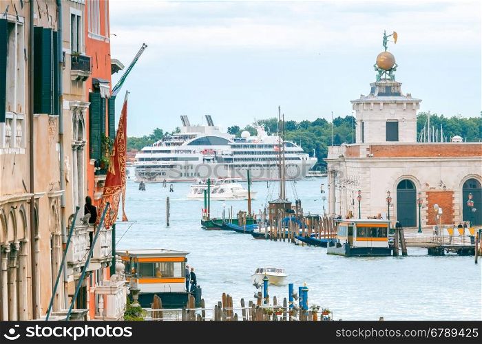 Venice. Grand Canal.. View of the Grand Canal from the Bridge Academy. Venice. Italy.