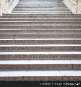 Venice, Italy. Detail of Palazzo Ducale stairway