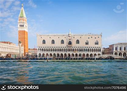 Venice, Italy - Piazza San Marco in the morning, viewpoint from the canal