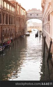 VENICE, ITALY - SEPTEMBER 28, 2016: view of the Canal in Venice. VENICE, ITALY, September 28, 2016