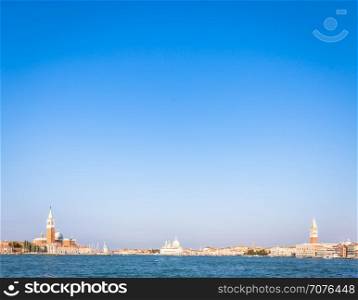 Venice panorama from the waterfront during a sunny day