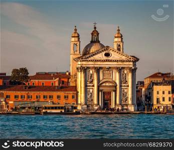Venice Skyline and Santa Maria del Rosario Church, Venice, Italy