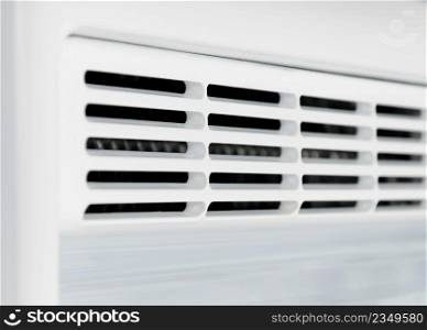 vent of vertical freezer, refrigerator on the white background. vent of freezer, refrigerator on the white background