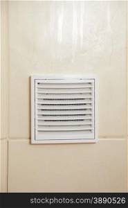 Vent white bathroom ventilation grille in tiled wall