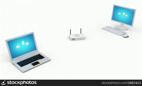 Verbindung zwischen Notebook und PC durch WLAN Router