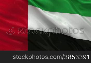 Vereinigte Arabische Emirate Flagge. Endlosschleife.