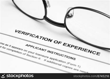 Verification of experience