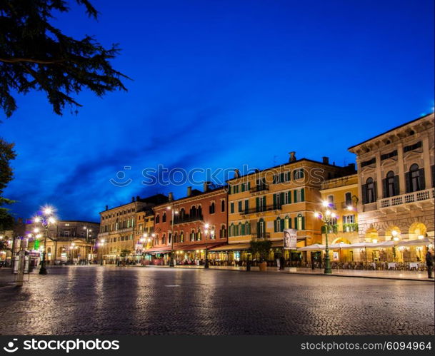 Verona city during evening hour