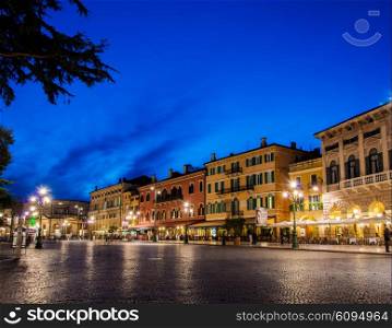 Verona city during evening hour