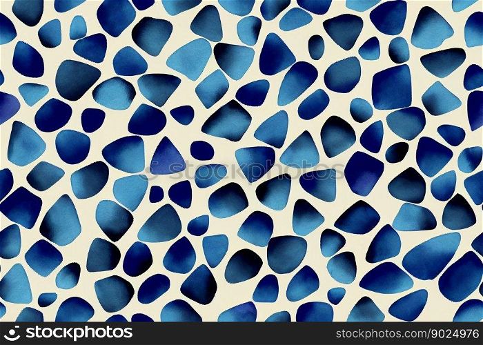 Vertical design of Geometric textile seamless pattern with blue white colors