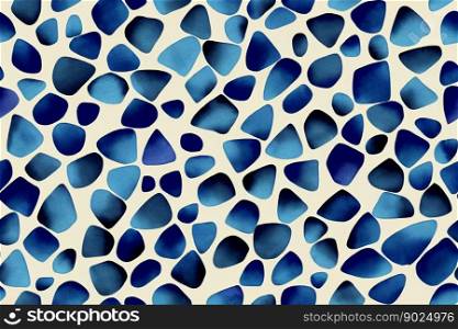 Vertical design of Geometric textile seamless pattern with blue white colors