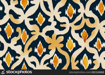 Vertical design of Geometric textile seamless pattern with orange yellow white colors
