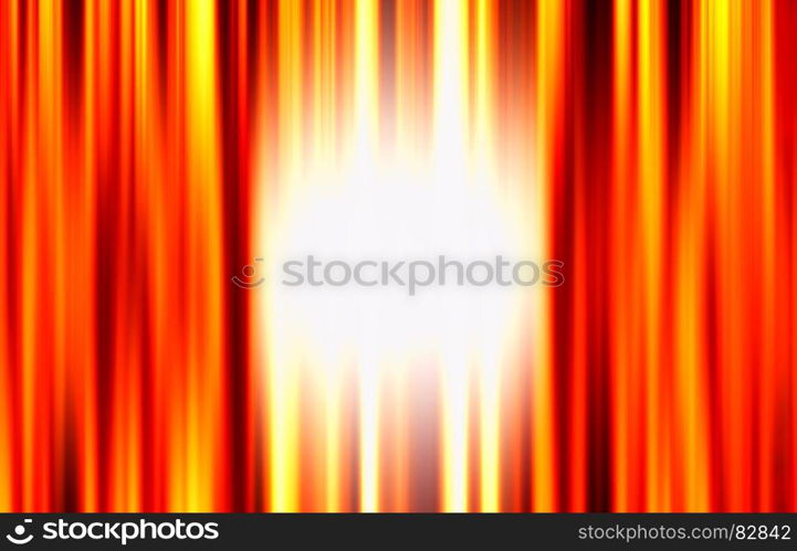 Vertical orange curtains with light glow illustration background