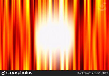 Vertical orange curtains with light glow illustration background