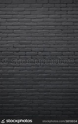 vertical part of black painted brick wall